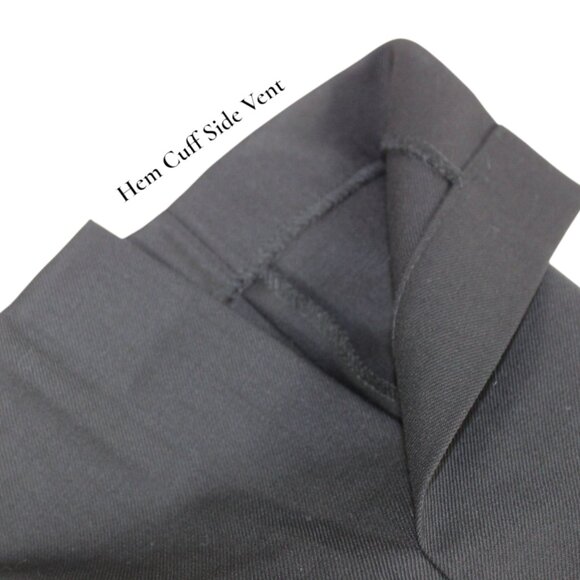 Nili Lotan Chelsea Jet Black Tailored Fit Elastic Waist Vent Hem Pants Size 2 - Picture 10 of 11